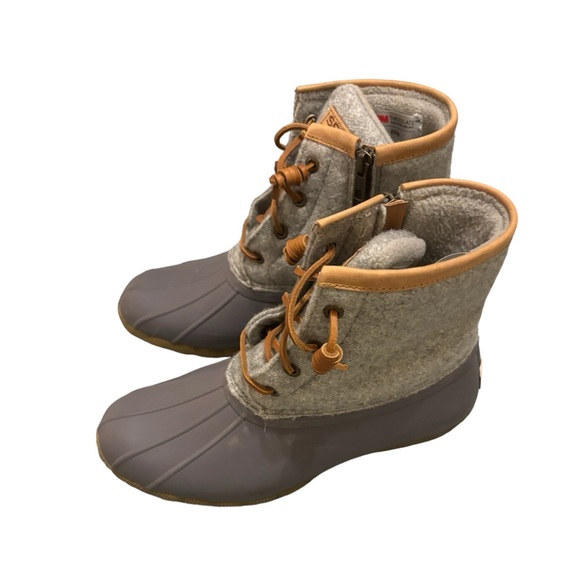 Sperry Women’s Saltwater Quilted Gray Duck Booties - Picture 3 of 6